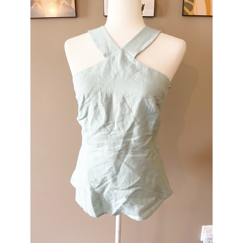 NWT Ann Taylor Seafoam Green Linen Blouse